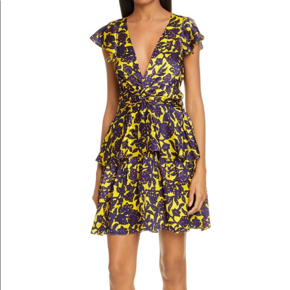 ALC viera silk flutter sleeve mini dress size 2